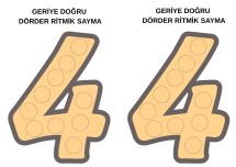 GERİYE DOĞRU  DÖRDER RİTMİK SAYMA