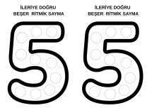 İLERİYE DOĞRU BEŞER RİTMİK SAYMA