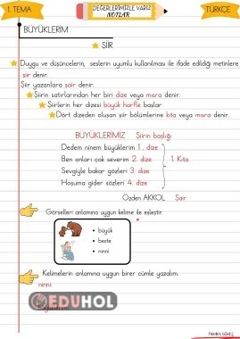 2. HAFTA TÜRKÇE 2.METİN ÇALIŞMLARIM