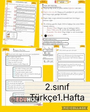 Ders Kitabın İle Uyumlu Türkçe 1.Hafta
