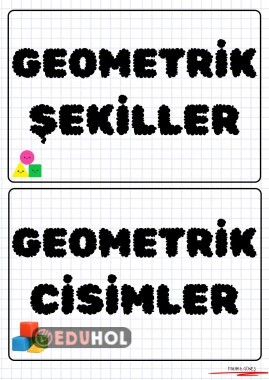 Geometrik Cisimler Geometrik Şekiller Duvar Kartları