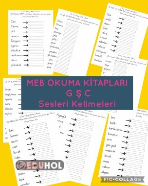 MEB OKUMA KİTAPLARI G C Ş KELİMELERİ