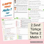 Tema 2. Metin 1 Defter Notu Çalışmalarım