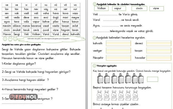 V Sesi Etkinliği · Eduhol - Etkinlik İndir Oyun Oyna Test Çöz Video İzle