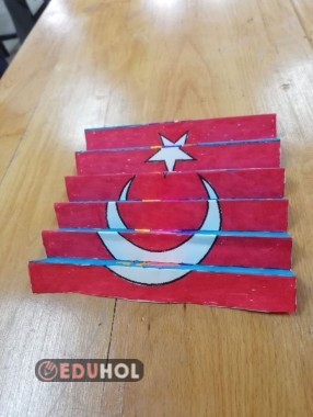 Agamograf Türk bayrağı ve Türkiye haritasi