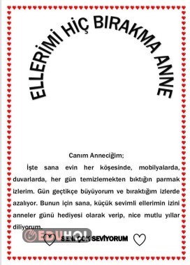 El baskısı anneler günü