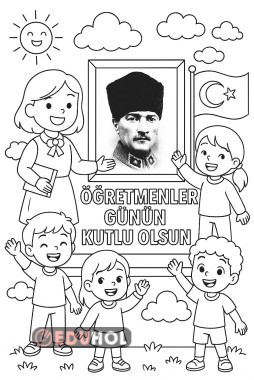 Öğretmenler günü boyama
