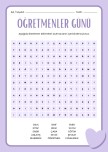 Öğretmenler günü bulmaca
