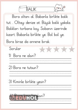 B SESİ OKU ANLA CEVAPLA