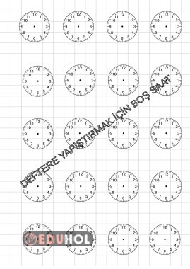 DEFTERE YAPIŞTIRMAK İÇİN BOŞ SAAT