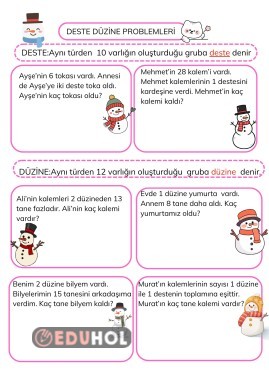 DESTE  DÜZİNE PROBLEMLERİ