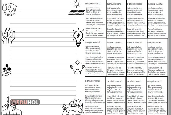 ENERJİ TASARRUFU HAFTASI ŞİİR YAZMA ETKİNLİĞİ