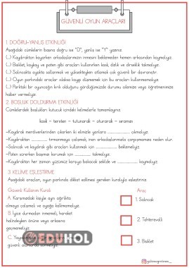 GÜVENLİ OYUN ARAÇLARI