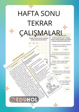 HAFTA SONU ÇALIŞMASI