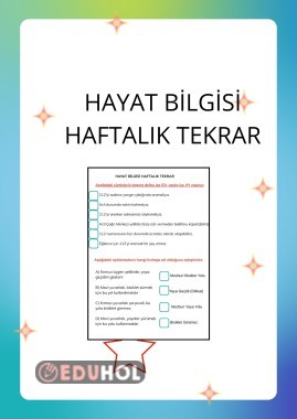 HAYAT BİLGİSİ HAFTALIK TEKRAR