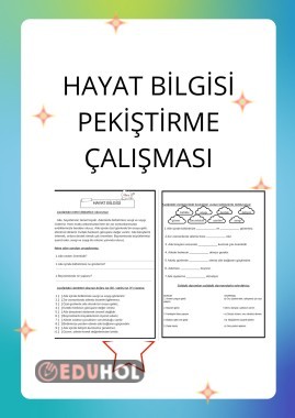 HAYAT BİLGİSİ PEKİŞTİRME ÇALIŞMASI