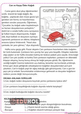 HİKAYELERLE HAYAT BİLGİSİ KONULARI