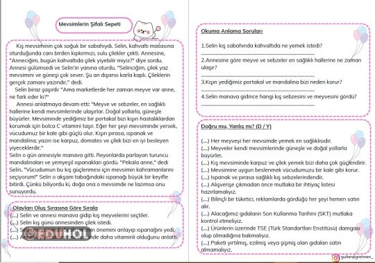 HİKAYELERLE HAYAT BİLGİSİ KONULARI