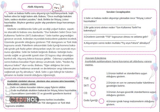 HİKAYELERLE HAYAT BİLGİSİ KONULARI