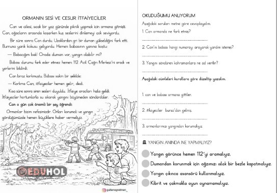 HİKAYELERLE HAYAT BİLGİSİ(YANGIN)