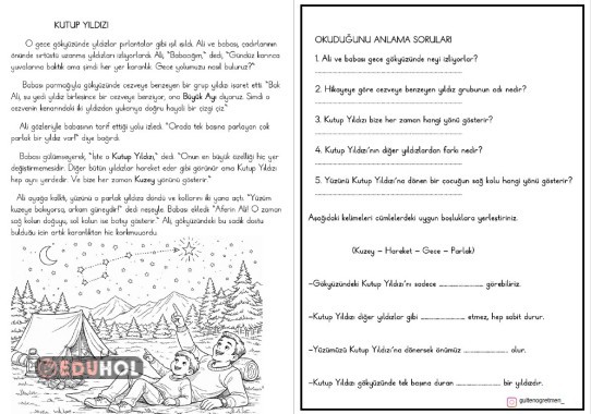 HİKAYELERLE HAYAT BİLGİSİ(KUTUP YILDIZI)