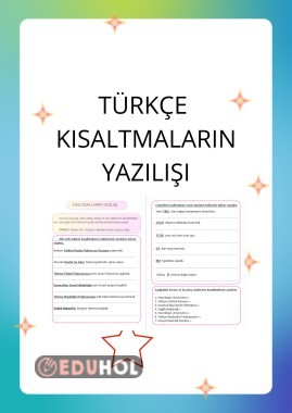 KISALTMALARIN YAZILIŞI