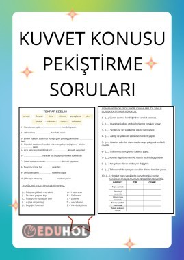 KUVVET KONUSU TEKRAR SORULARI