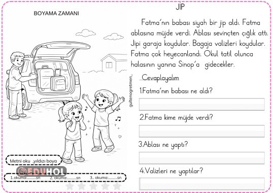 OKU ANLA CEVAPLA BOYA