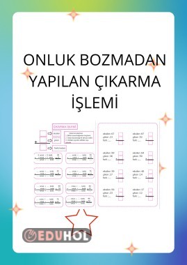 ONLUK BOZMADAN ÇIKARMA İŞLEMİ