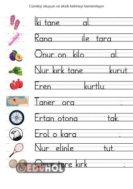 R SESİ CÜMLE TAMAMLAMA