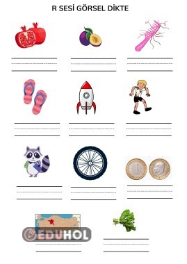 R SESİ GÖRSEL DİKTE