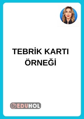 TEBRİK KARTI ÖRNEĞİ
