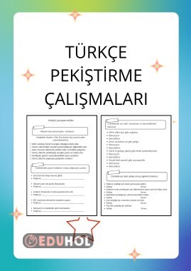 TÜRKÇE PEKİŞTİRME  ÇALIŞMASI
