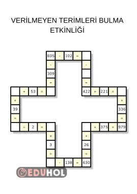 VERİLMEYEN TERİMİ BUL