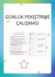 GÜNLÜK PEKİŞTİRME ÇALIŞMASI