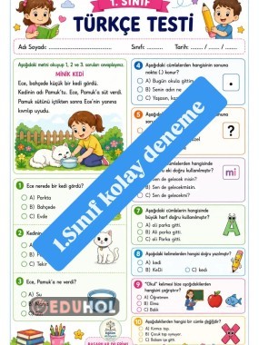 1.Sınıf Bilgi Düzeyinde Deneme