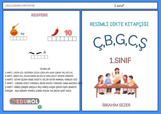 Ç-B,G,C,Ş GÖRSEL DİKTE KİTAPÇIĞI
