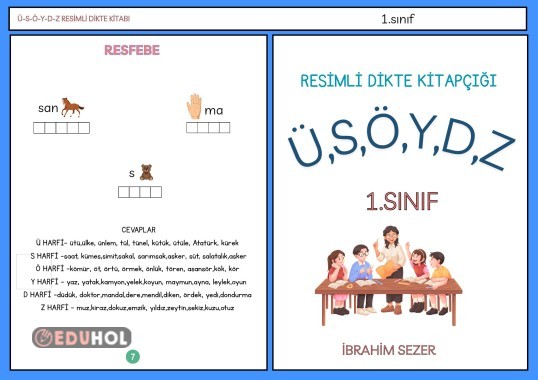 Ü,S,Ö,Y,D,Z GÖRSEL DİKTE KİTAPÇIĞI