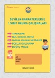 Sevilen Karakterle 1.Sınıf Okuma Çalışmaları