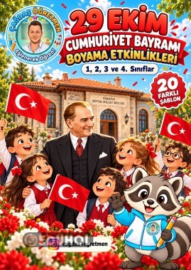 29 EKİM CUMHURİYET BAYRAMI BOYAMA ŞABLONLARI TÜM SINIFLARA ÖZEL