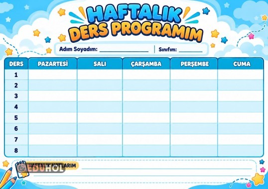HAFTALIK DERS PLANI