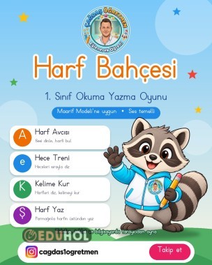 HARF BAHÇESİ OYUNU ( HARFİ BUL / HECE KUR / KELİME KUR / HARFİ YAZ )