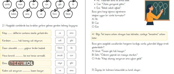 Tek başına anlamı olmayan kelimeler