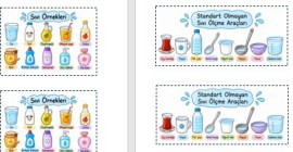 2. sınıf sıvı ölçme defter yapıştırma (renkli ve renksiz)