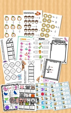 Kesir etkinlikleri...Rengarenk ve eğlenceli