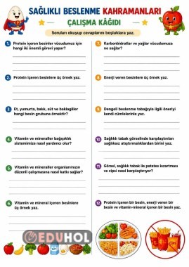 Sağlıklı Beslenme (açık uçlu sorular)