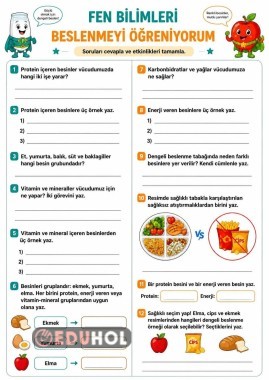 Sağlıkli Beslenme Açık Uçlu Sorular