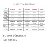 Ders programı taslağı