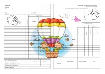 sene sonu karne baskısı hava balonlu
