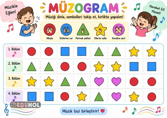 🎵 1. Sınıflar İçin Eğlenceli Müzogram 🎵